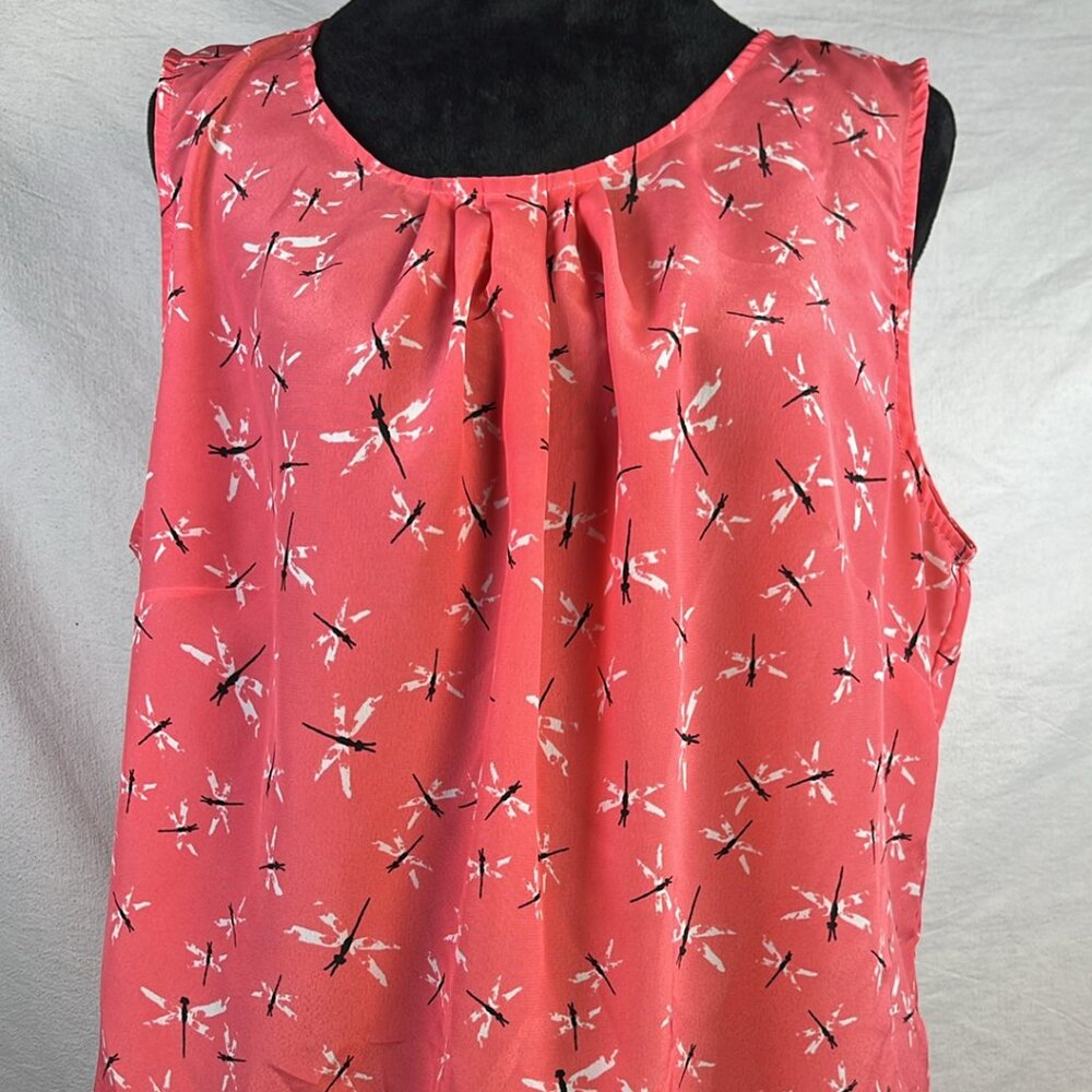 Christopher Banks Sleeveless Dragonfly Blouse Business to Resort Buildable Garme